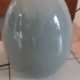 Celadon green cracked earthenware egg lamp foot