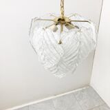 Vintage murano leaf chandelier, 1970s