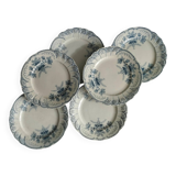 "Regency" - 6 dessert plates in ironstone St-Amand & Hamage