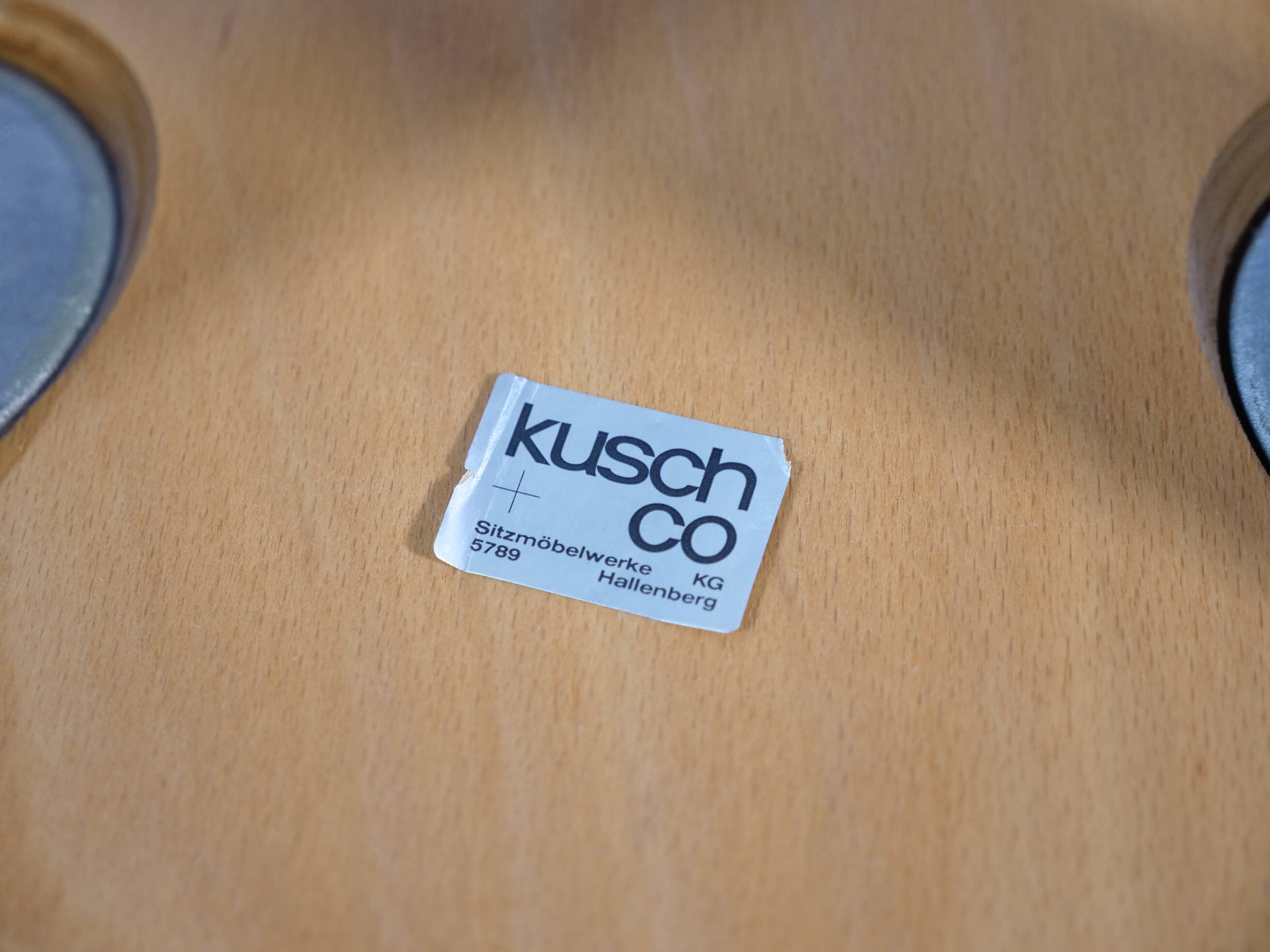 REY Beech Stools by Bruno Rey for Kusch & Co, Set of 3, 1970s