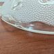 Moulded glass lampshade with floral decoration, granite texture.