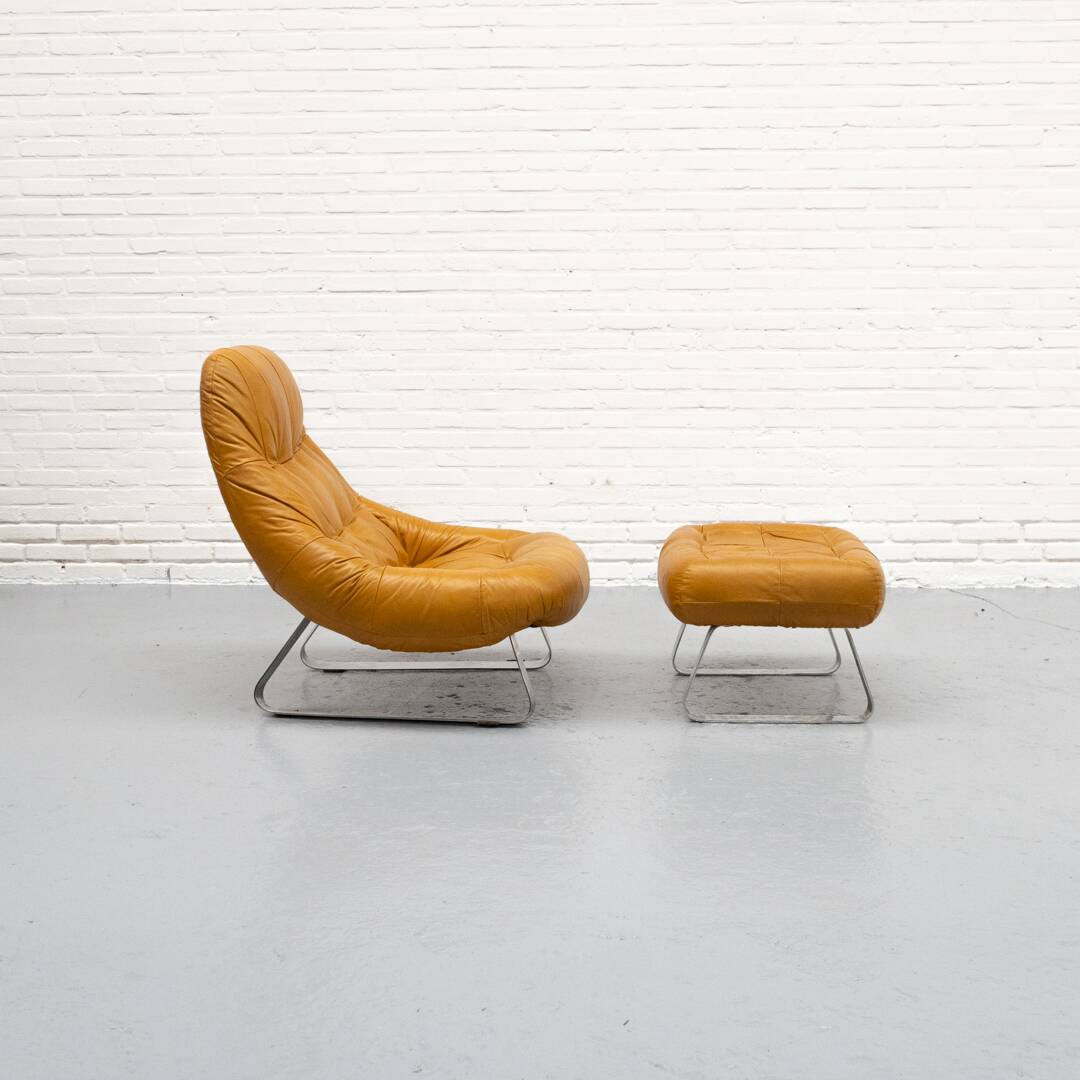 Earth Chair & Hocker by Percival Lafer