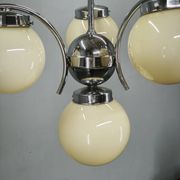 Lustre en verre Art Déco, Tchécoslovaquie, années 1930
