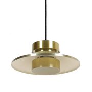 Lyskær Belysning “U.F.O” pendant lamp / Space Age / Danish modern design / gold / brass / aluminium / 1970s