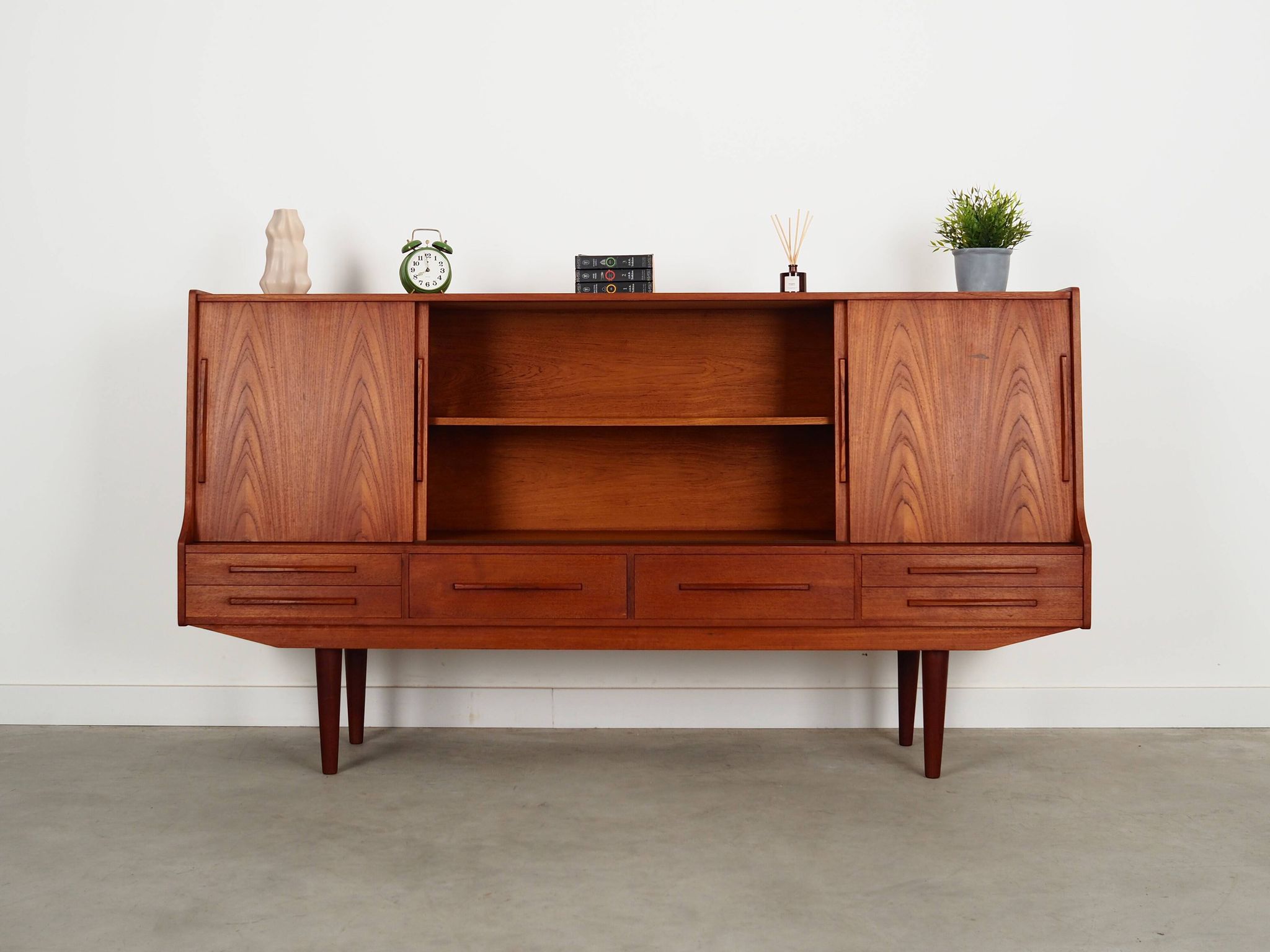Teak highboard, Danish design, 1960s, production: Denmark