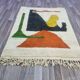 Handmade traditional Moroccan rug with colourful patterns, size 140x260 cm.