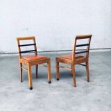 Set of Art Deco Belgian Side Chairs, 1930s