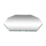 Beveled octagonal mirror, Saint Gobain, Art Deco 40s 50s