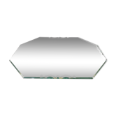 Beveled octagonal mirror, Saint Gobain, Art Deco 40s 50s