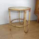 rattan harness, glass tray, 1950, delivery offered