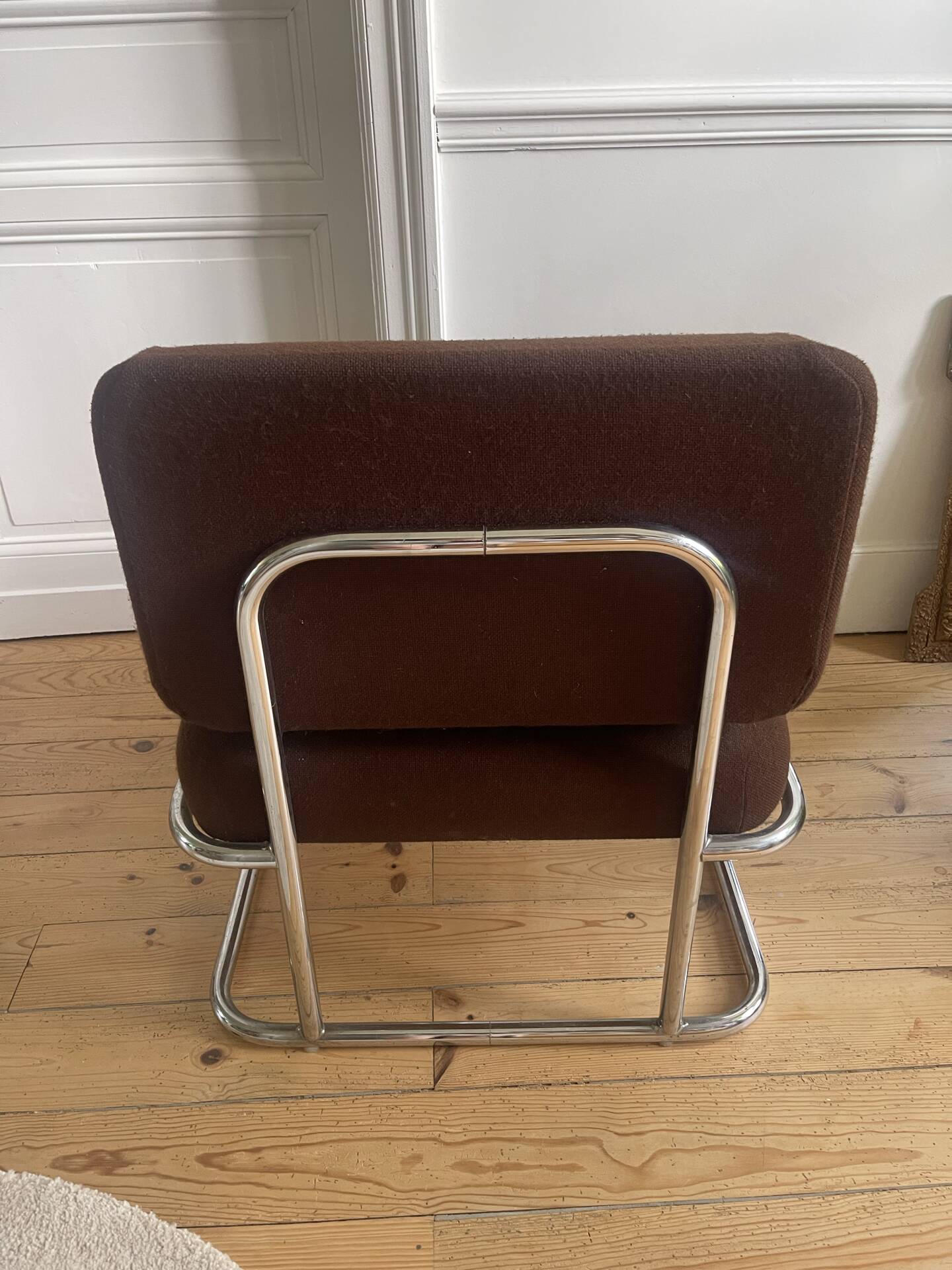 Chauffeuse vintage marron années 70