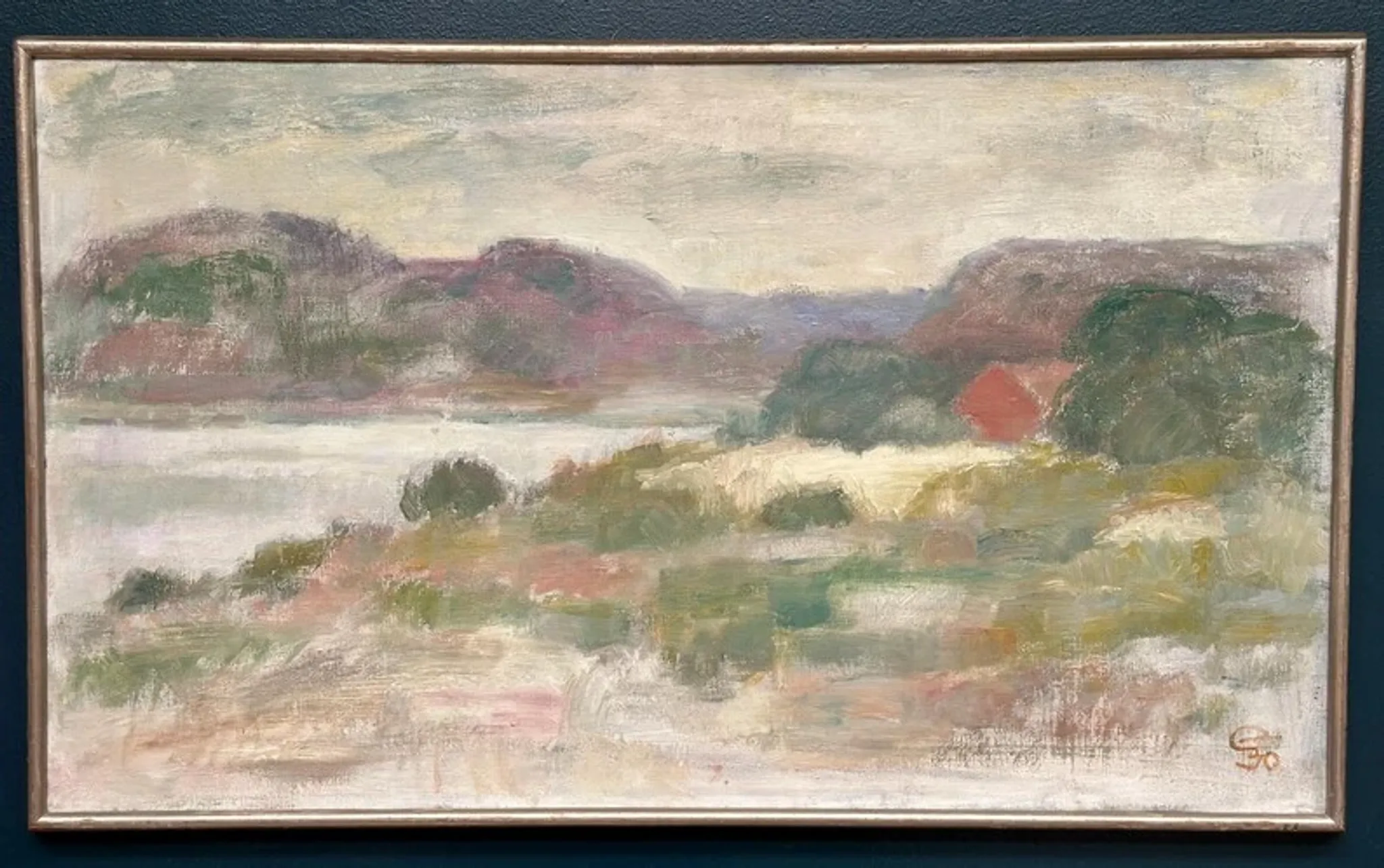 Large Original Swedish Oil on Canvas – "Early Morning" by Gunnel Forssell – Signed – Vintage and Framed – 83 × 50 cm (32.7" × 19.7")