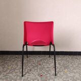Vintage red plastic shell chair