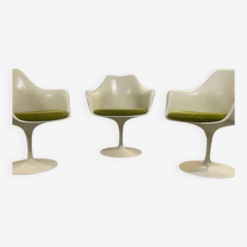 3x Fauteuil tulipe Eero Saarinen Knoll International