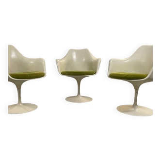 3x Eero Saarinen Tulip Armchair Knoll International