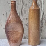 Two bottles glazed terracotta sculpture