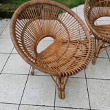 Pair of rattan chairs