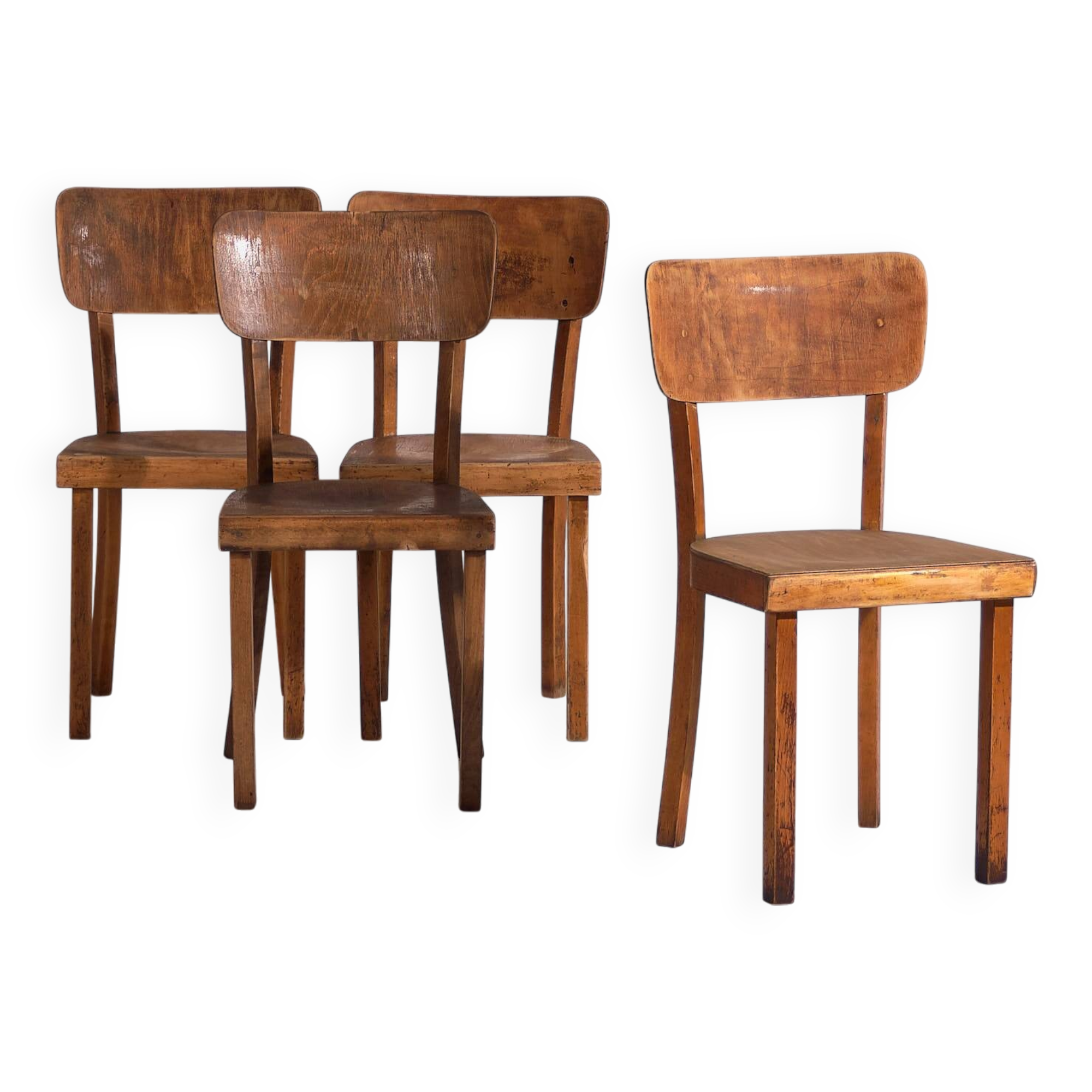 Vintage Thonet Chair Set (c.1950). Set of 4 pieces #6