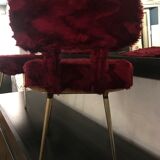Fauteuils moumoute bordeaux Pelfran