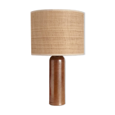 Lampe grès et rabane