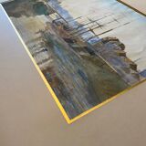 Aquarelle Pierre Bontemps (1886-1940) - Port maritime 1907