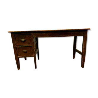 Rustic desk in solid fir tray wood 19th century