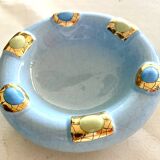 Longwy sky blue ashtray pocket emptier