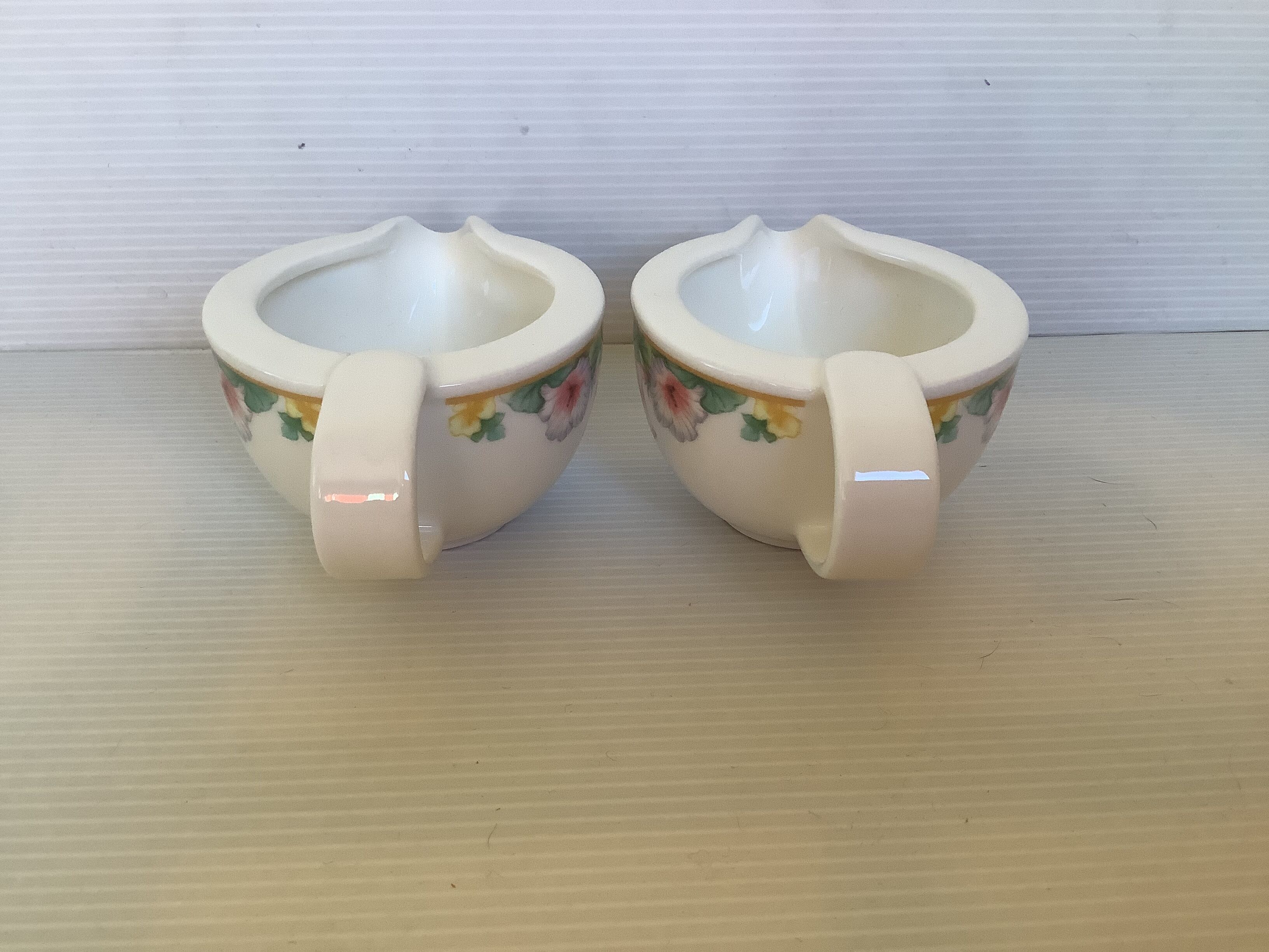 Pair of Villeroy and Boch cream and sauce boats