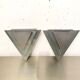 Pair of plexiglass and metal wall lamps, 1980