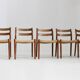Vintage Danish dining room chairs by Niels Otto Moller model 84 set of 5