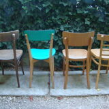 Lot of four old bistro chairs