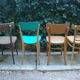 Lot of four old bistro chairs