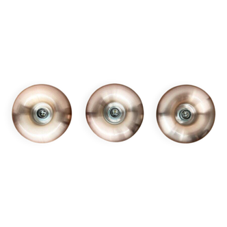 Mid-century German space age mushroom wall lamps by Teka, 1960s, set of 3.