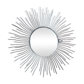 Grand miroir soleil vintage en métal – 73 cm – années 60/70