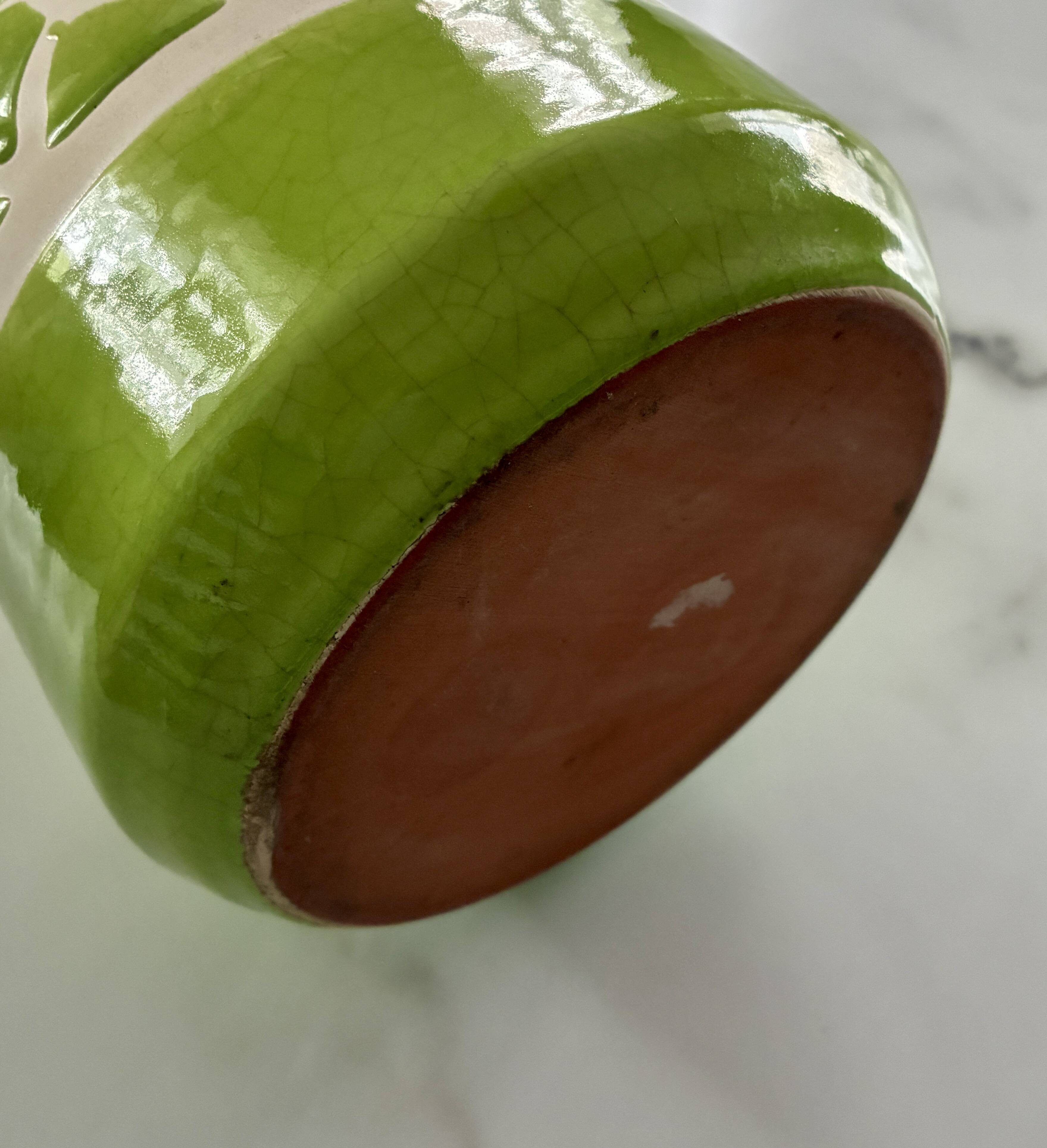 Glazed terracotta vase