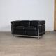 Canapé 2 places vintage Cassina LC2 par Charlotte Perriand et Le Corbusier