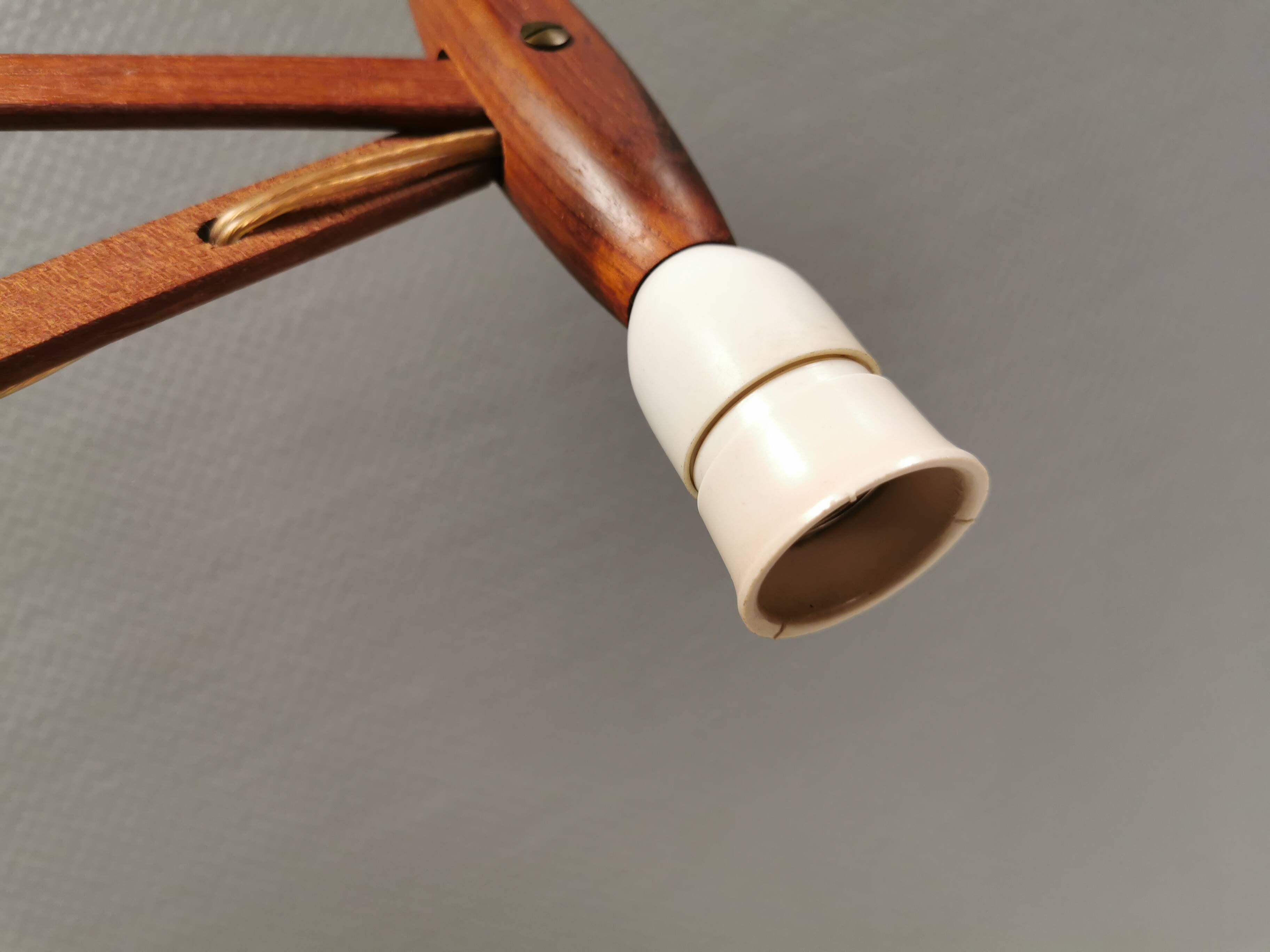 Wall lamp in teak, Denmark 1970-80s.