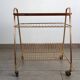 Table desserte porte-vinyles et platine vintage