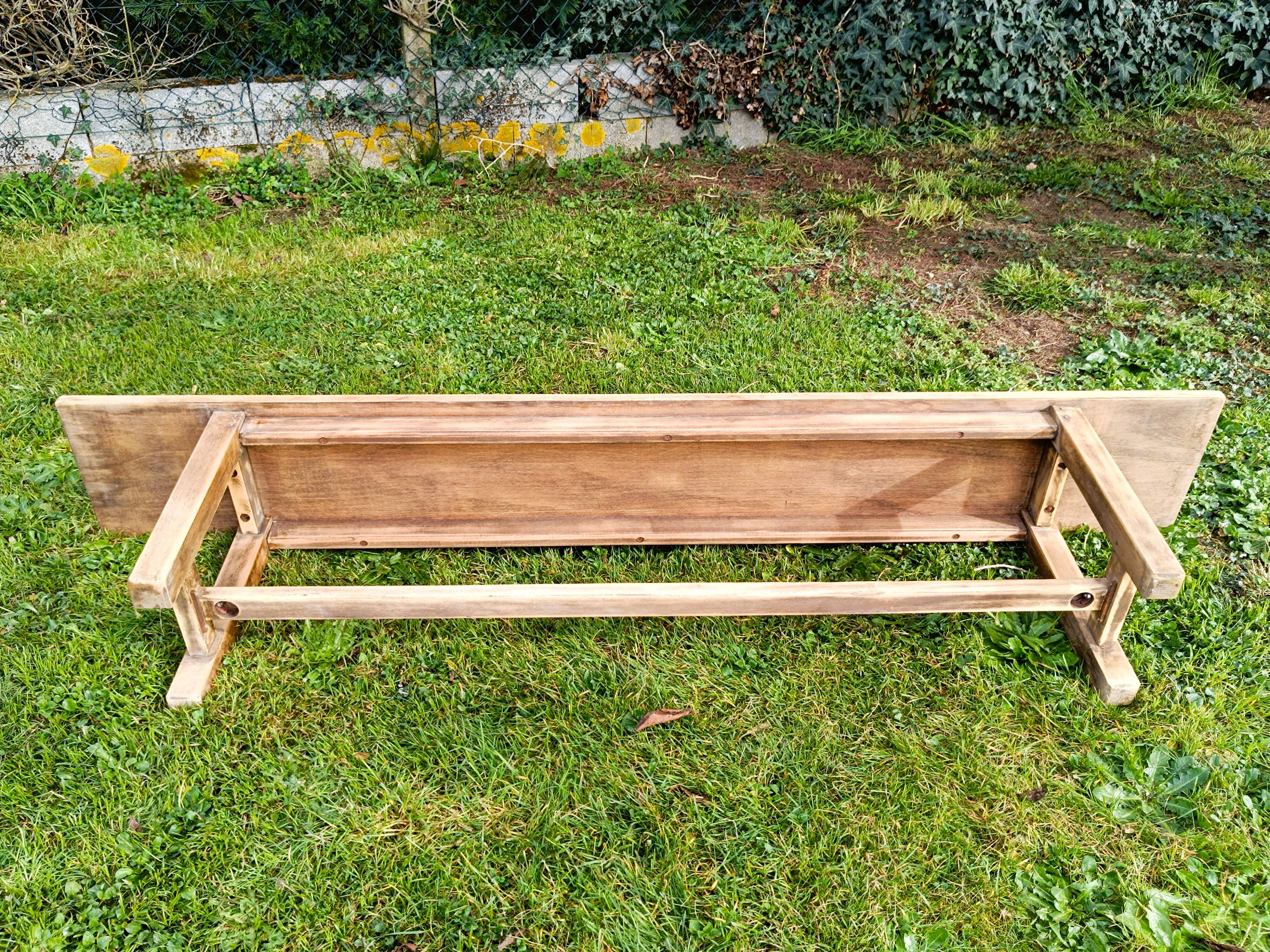 Antique bench in solid beech