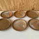 6 assiettes en grès vintage