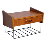 Dutch wall shelf by Tomado in teak and metal, 1960s.