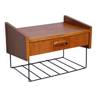 Dutch wall shelf by Tomado in teak and metal, 1960s