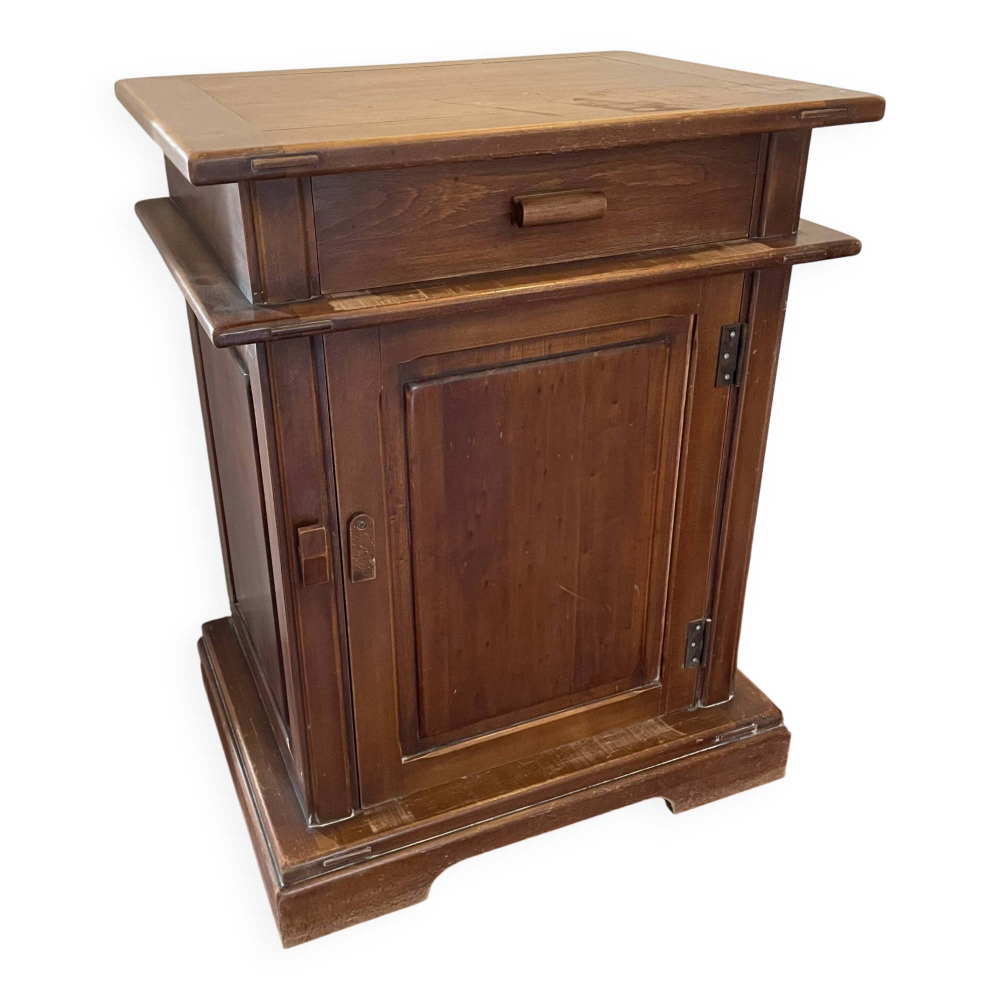 Solid raw wood chest of drawers