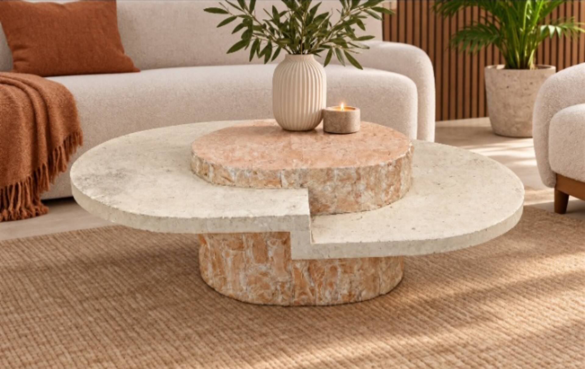 Table basse en pierre Magnussen Ponte