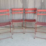 Set of 4 vintage folding garden chairs