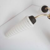 Luster 4 black branches, gold and glass