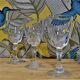 Five vintage white wine glasses 70s Luminarc