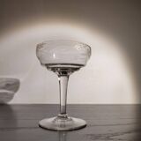 Coupes à champagne en cristal ciselé