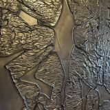 Brutalist Copper and Glass Wall Panel