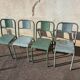 Set of 4 vintage bistro metal chairs